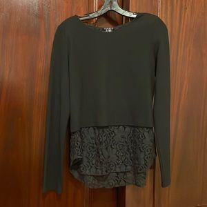 Theory black mixed media top